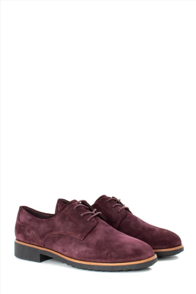 Γυναικεία Suede Oxford CLARKS GRIFFIN LANE BURGUNDY SUEDE