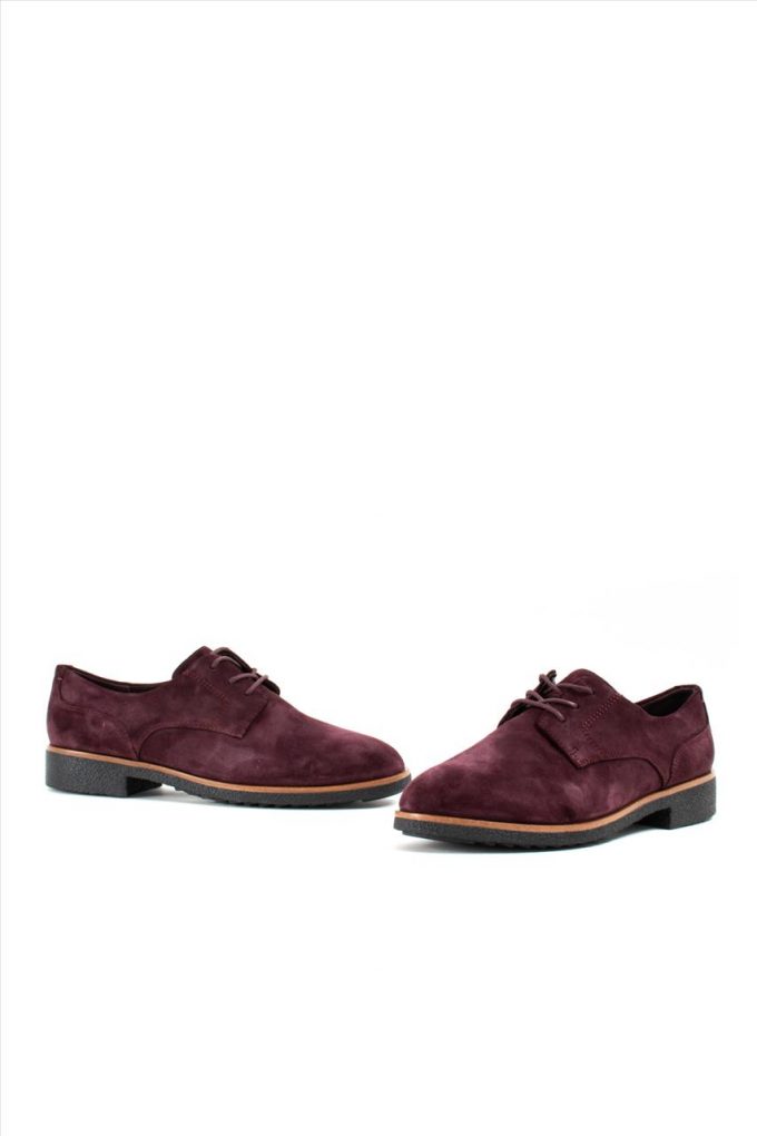 Γυναικεία Suede Oxford CLARKS GRIFFIN LANE BURGUNDY SUEDE