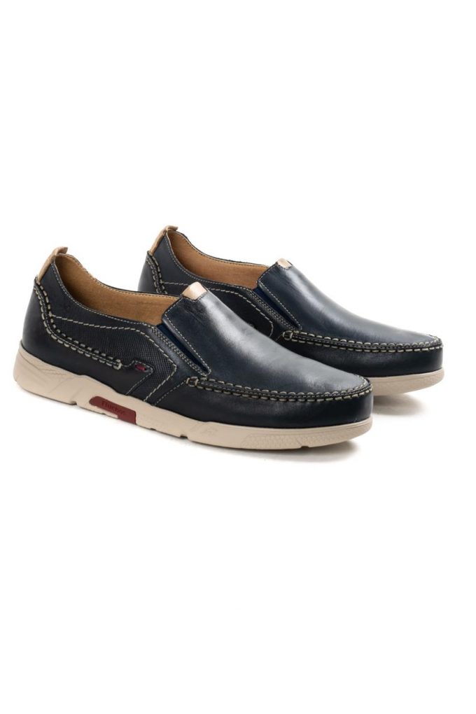 Ανδρικά Δερμάτινα Loafer FLUCHOS HABANA F0440 NAVY