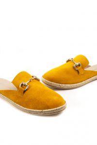 Γυναικεία Δερμάτινα Mules SANTE 20-138 MUSTARD