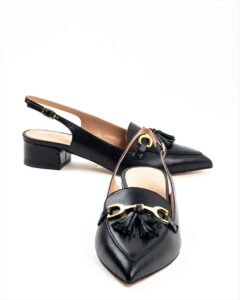 black slingback loafers