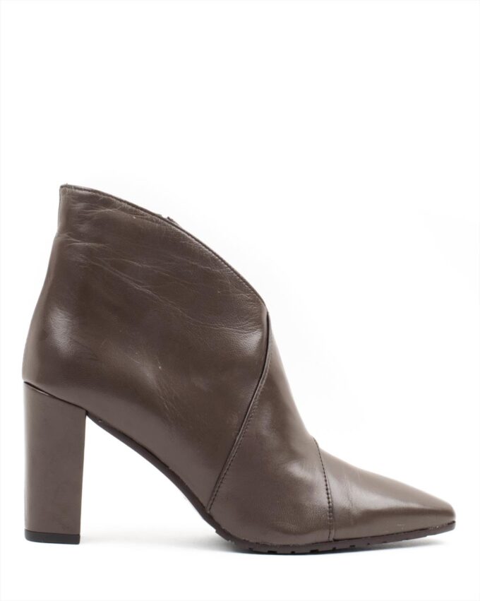 Γυναικεία Δερμάτινα Ankle Boots PAOLA FERRI D7544 LATEX TAUPE