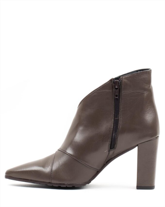 Γυναικεία Δερμάτινα Ankle Boots PAOLA FERRI D7544 LATEX TAUPE