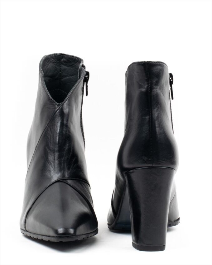 Γυναικεία Δερμάτινα Ankle Boots PAOLA FERRI D7544 LATEX BLK